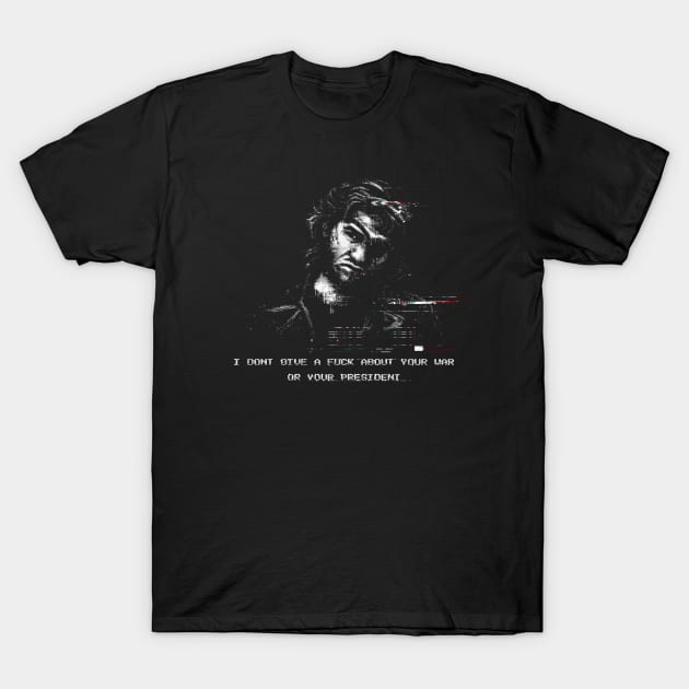 I Dont Give A Fxck About Your War T-Shirt by BlackCollarPolitics